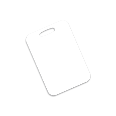 Unisub 4" x 2.75" Sublimation Aluminium Bag Tag - 2 Sided Semi Gloss White - HeatPressNation
