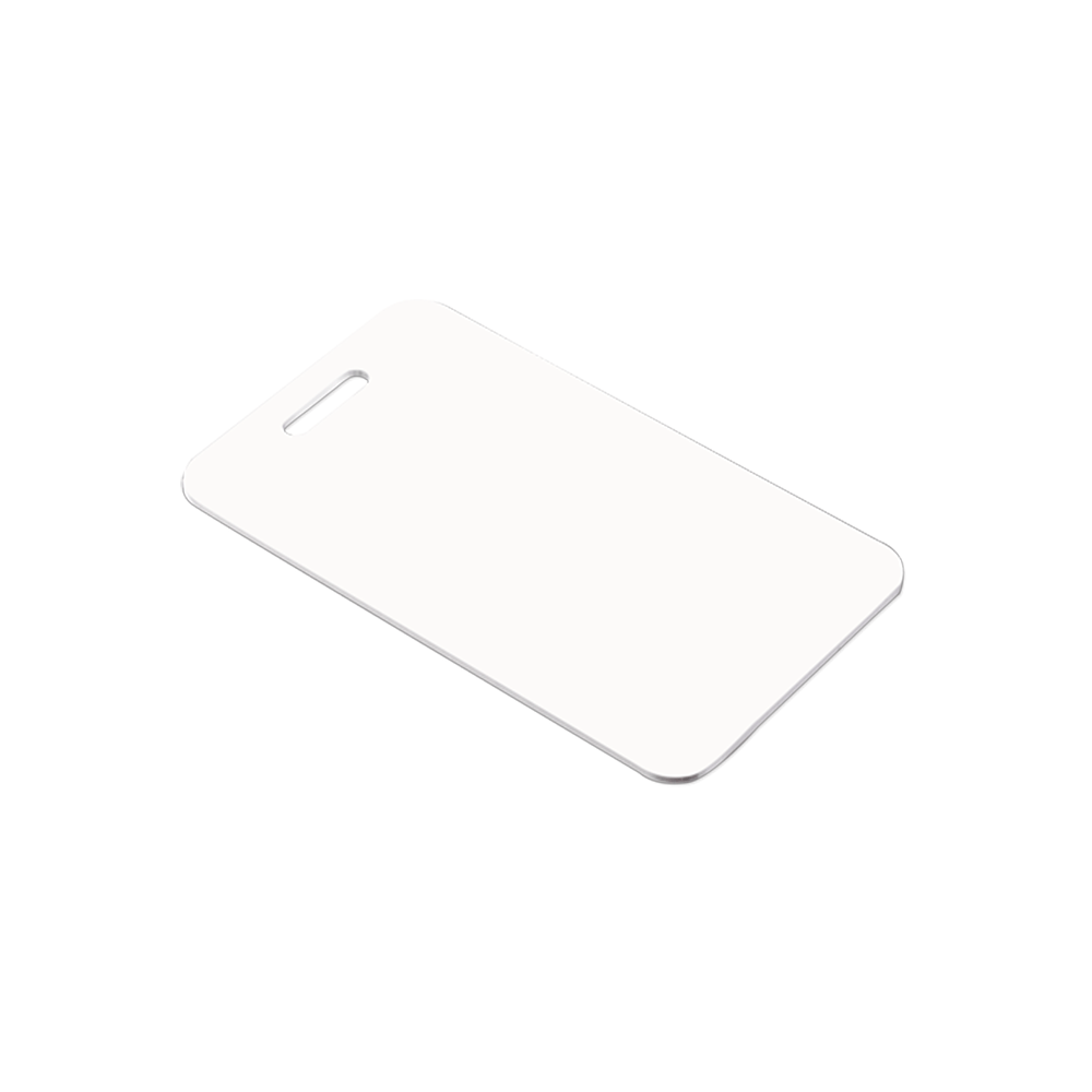 Unisub 3.5" x 1.75" Sublimation Aluminum Bag Tag - 2 Sided Semi Gloss White - HeatPressNation