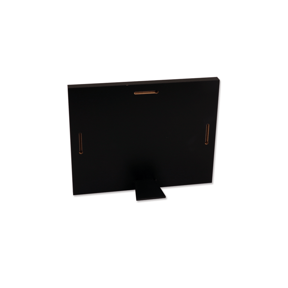 ChromaLuxe 7" x 5" Sublimation MDF Wood Photo Panel w/ Kickstand - Gloss White/Black Back - HeatPressNation