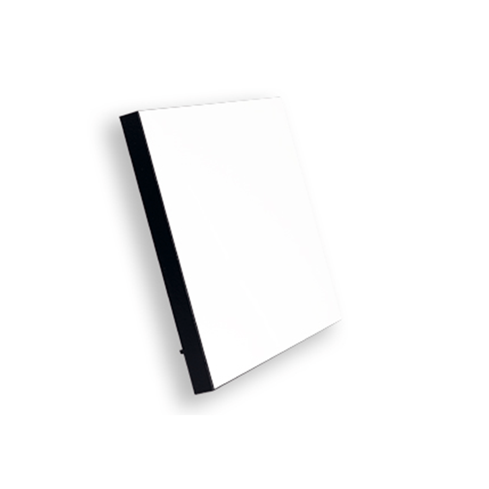 ChromaLuxe 8" Square Sublimation MDF Wood Photo Panel w/ Kickstand - Gloss White/Black Back - HeatPressNation