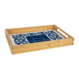 Unisub Large Modern Natural Wood Serving Tray w/ 11.31" x 17.13" Sublimatable Hardboard Insert - HeatPressNation