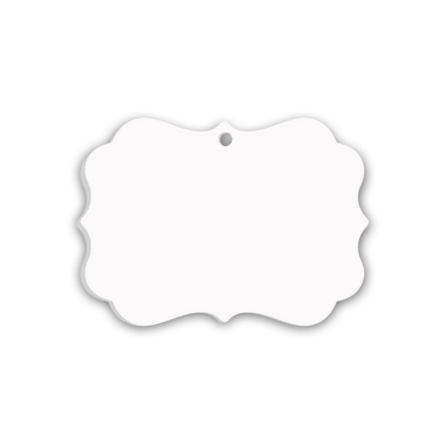 Unisub 3.95" x 2.855" Sublimation Acrylic Creative Border Ornament - Benelux - HeatPressNation