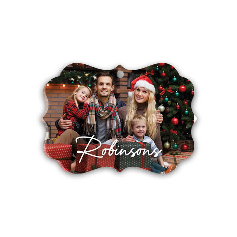 Unisub 3.95" x 2.855" Sublimation Acrylic Creative Border Ornament - Benelux