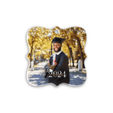 Unisub 2.95" x 2.95" Sublimation Acrylic Creative Border Ornament - Prague - HeatPressNation