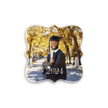 Unisub 2.95" x 2.95" Sublimation Acrylic Creative Border Ornament - Prague - HeatPressNation