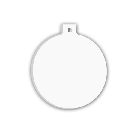 Unisub 3" x 3.37" Sublimation Acrylic Ball & Stem Ornament - HeatPressNation