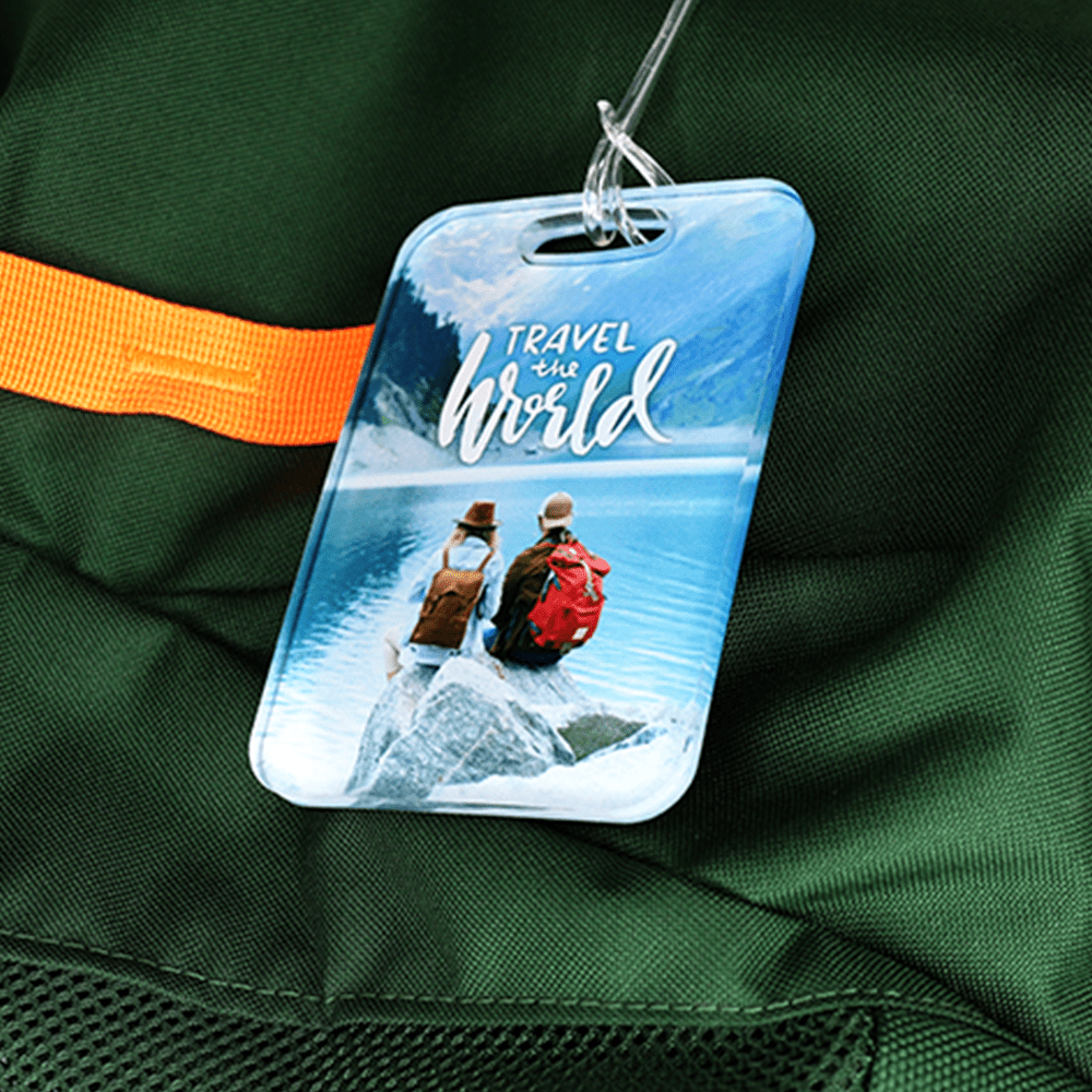 Unisub 4" x 2.75" Sublimation Acrylic Rectangle Bag Tag - HeatPressNation