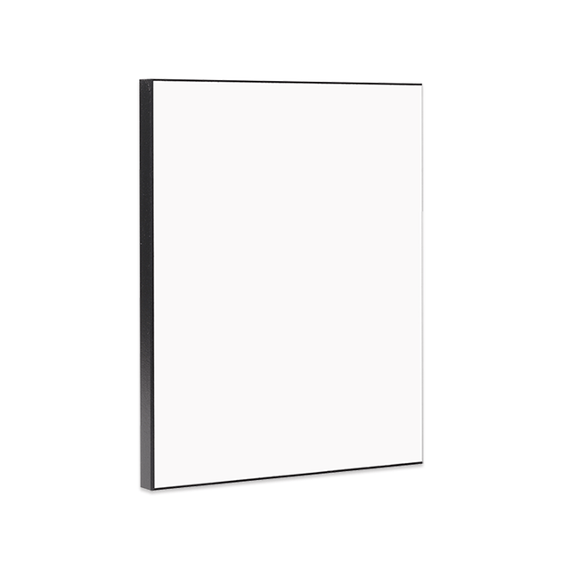 Unisub 10" x 8" Reverse Chamfer Sublimation MDF Plaque - Black Edge - Gloss White/Black Back - HeatPressNation