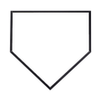 Unisub 6" x 6" Small Homeplate Sublimation MDF Plaque - Gloss White/Black Back - HeatPressNation