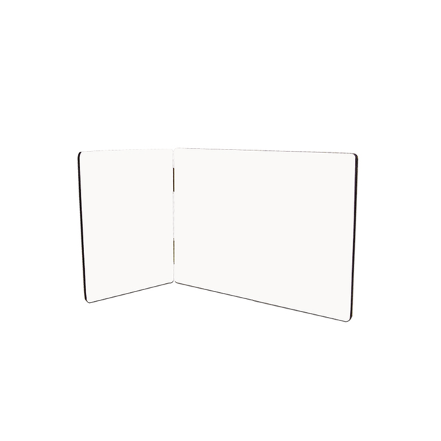 ChromaLuxe Sublimation Hardboard Hinged Photo Panels - Gloss White/Black Back 7" x 5" and 5" x 3.5" - HeatPressNation