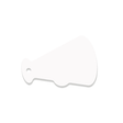 Unisub 4" x 2.67" Megaphone Sublimation FRP Bag Tag - 2 Sided Gloss White - HeatPressNation