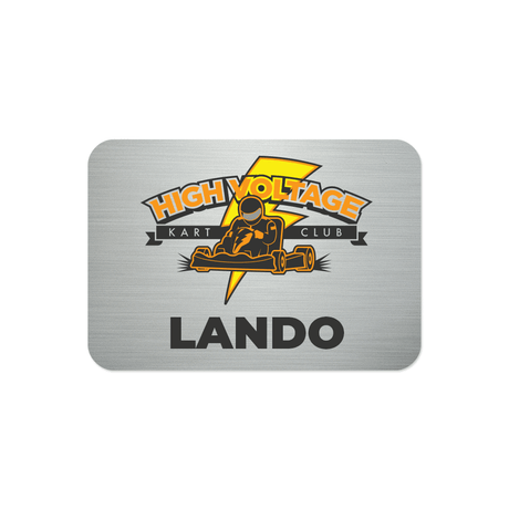 Unisub 3" x 2" Sublimation Aluminium Name Badge - Gloss Clear - HeatPressNation