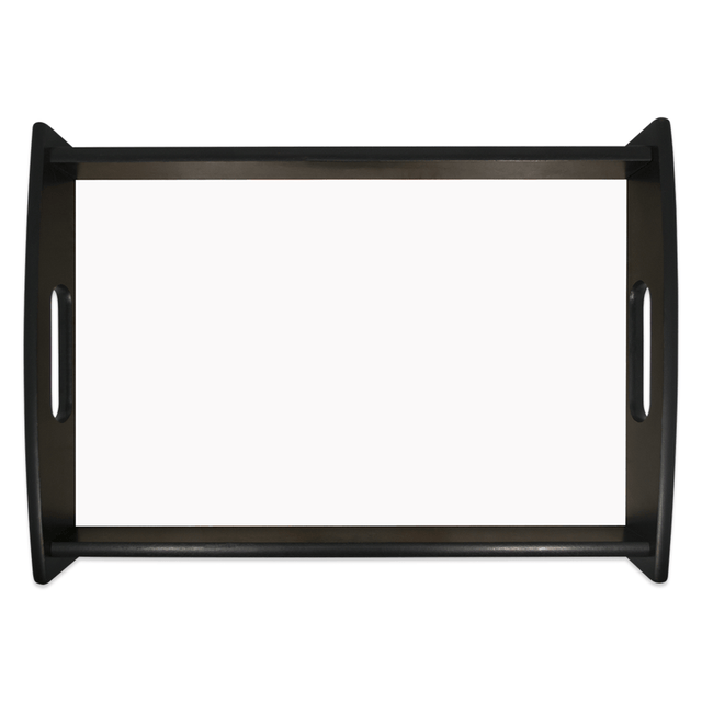Unisub 17.125" x 11.375" Large Espresso Serving Tray - w/ Sublimatable Hardboard Insert - Gloss White/Raw Back - HeatPressNation