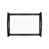 Unisub 13.25" x 8.25" Small Espresso Serving Tray - w/ Sublimatable Hardboard Insert - Gloss White/Raw Back - HeatPressNation