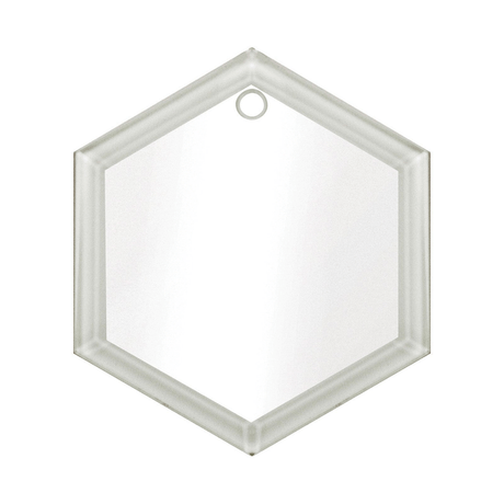 HPN SubliCraft 3" Hexagon Sublimation Glass Ornament - 192 Per Case - HeatPressNation