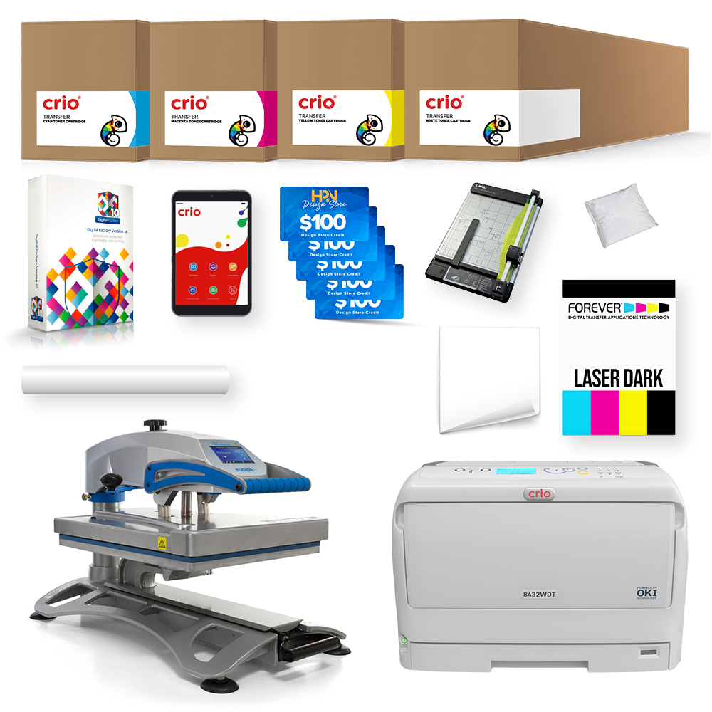 Crio 8432WDT White Toner DTF Printer Pro Bundle