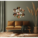 ChromaLuxe 8" x 9.2" Hexagon 1/4" Sublimation MDF Wall Tile w/ Mount - Gloss White/Black Back - HeatPressNation