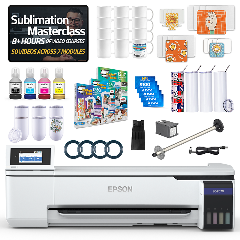 Epson SureColor F570 24" Lite Sublimation Printer Drinkware Bundle