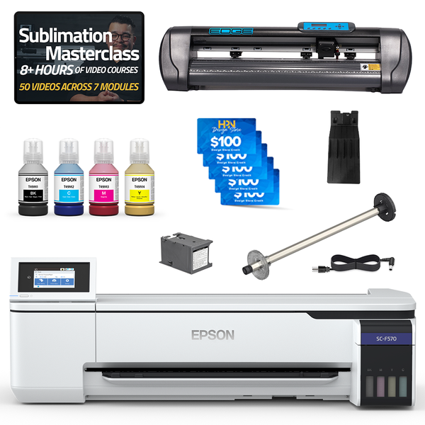 Epson SureColor F570 24" Lite Sublimation Printer VinylSystems Cutter Bundle