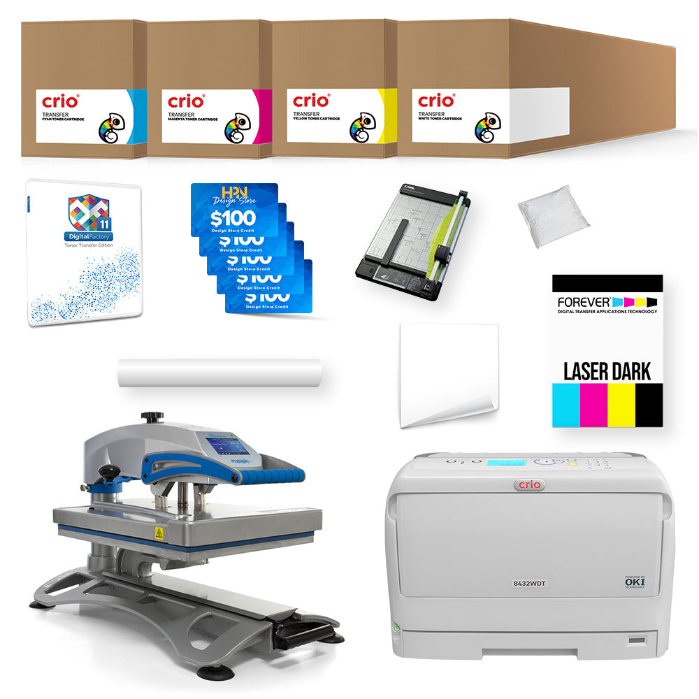 ケノン Crio 8432WDT White Toner DTF Printer Pro Bundle – HeatPressNation