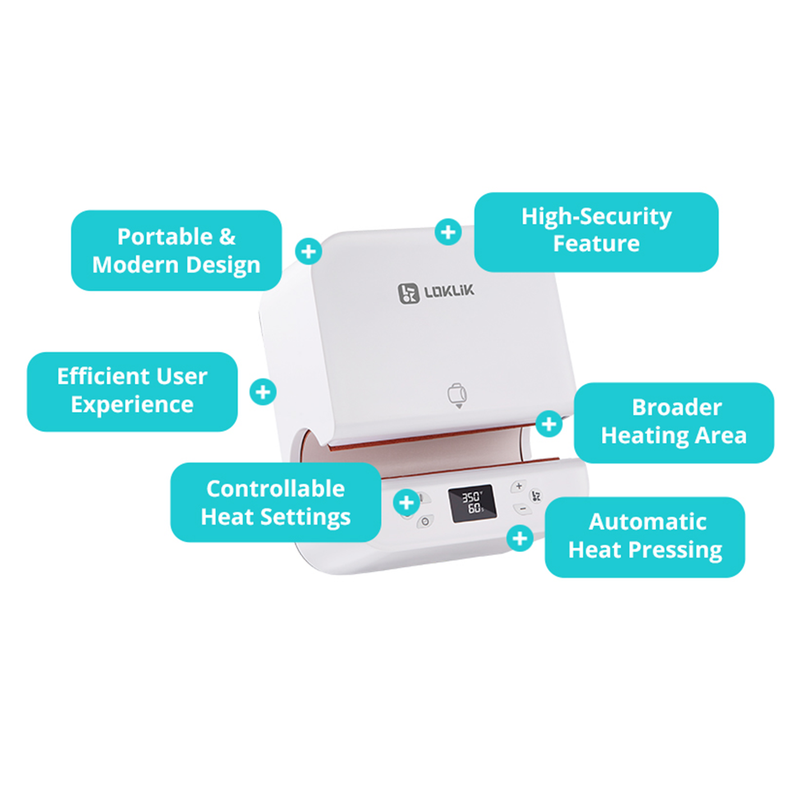 LOKLiK by HTVRont ImPress Auto 15" x 15" Heat Press, Auto Tumbler Press, Cap Press, & Sawgrass Sublimation Printer Bundle