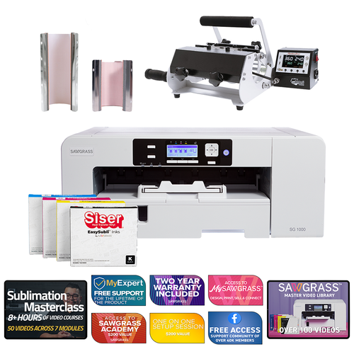 Sawgrass Virtuoso SG1000 Siser EasySubli Printer with Signature Series 2-in-1 Mug Press