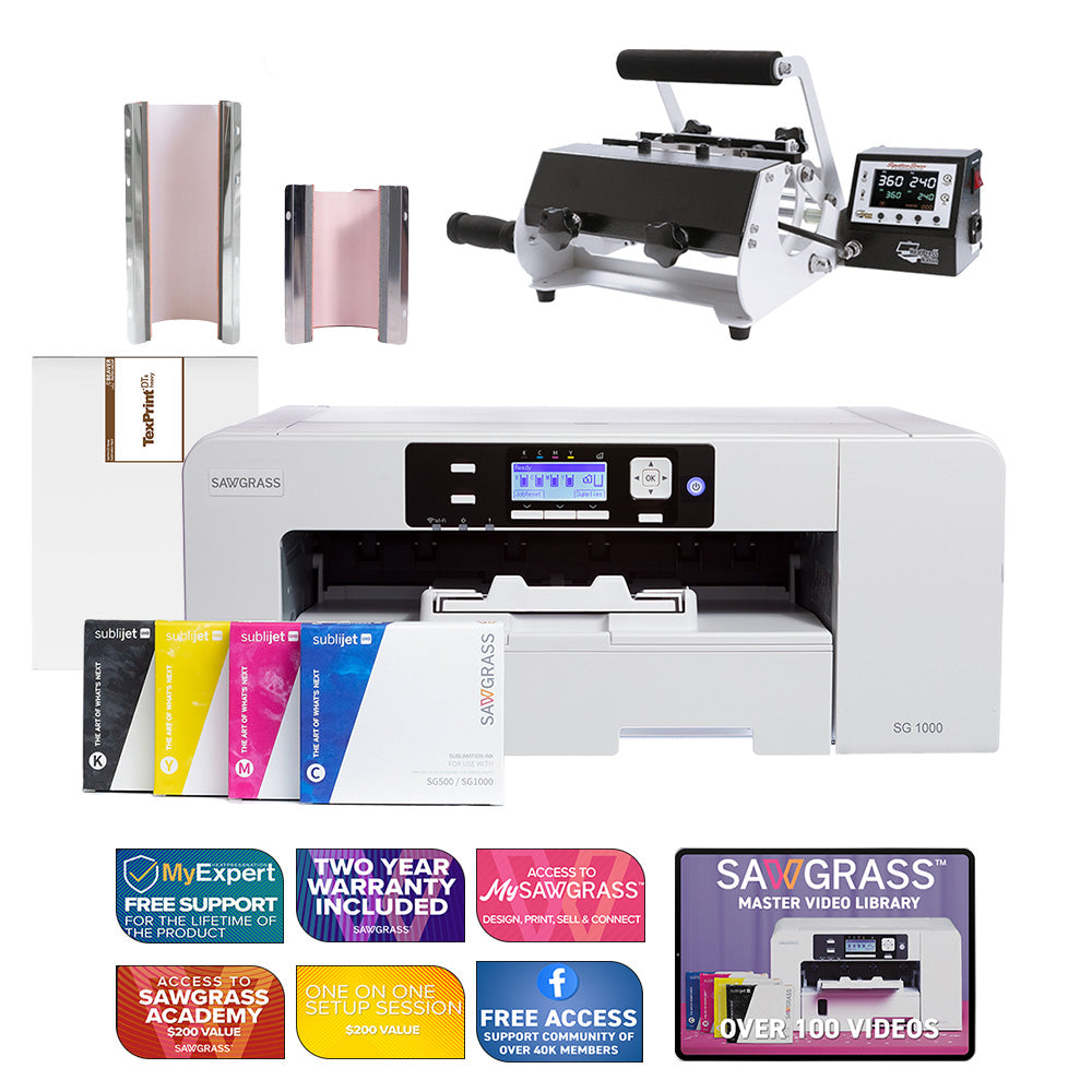 Sawgrass SG1000 Sublijet Sublimation Printer with Signature Series 2-in-1 Mug Press