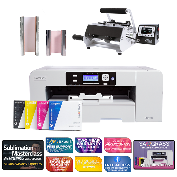 Sawgrass Virtuoso SG1000 Sublijet Sublimation Printer with Signature Series 2-in-1 Mug Press