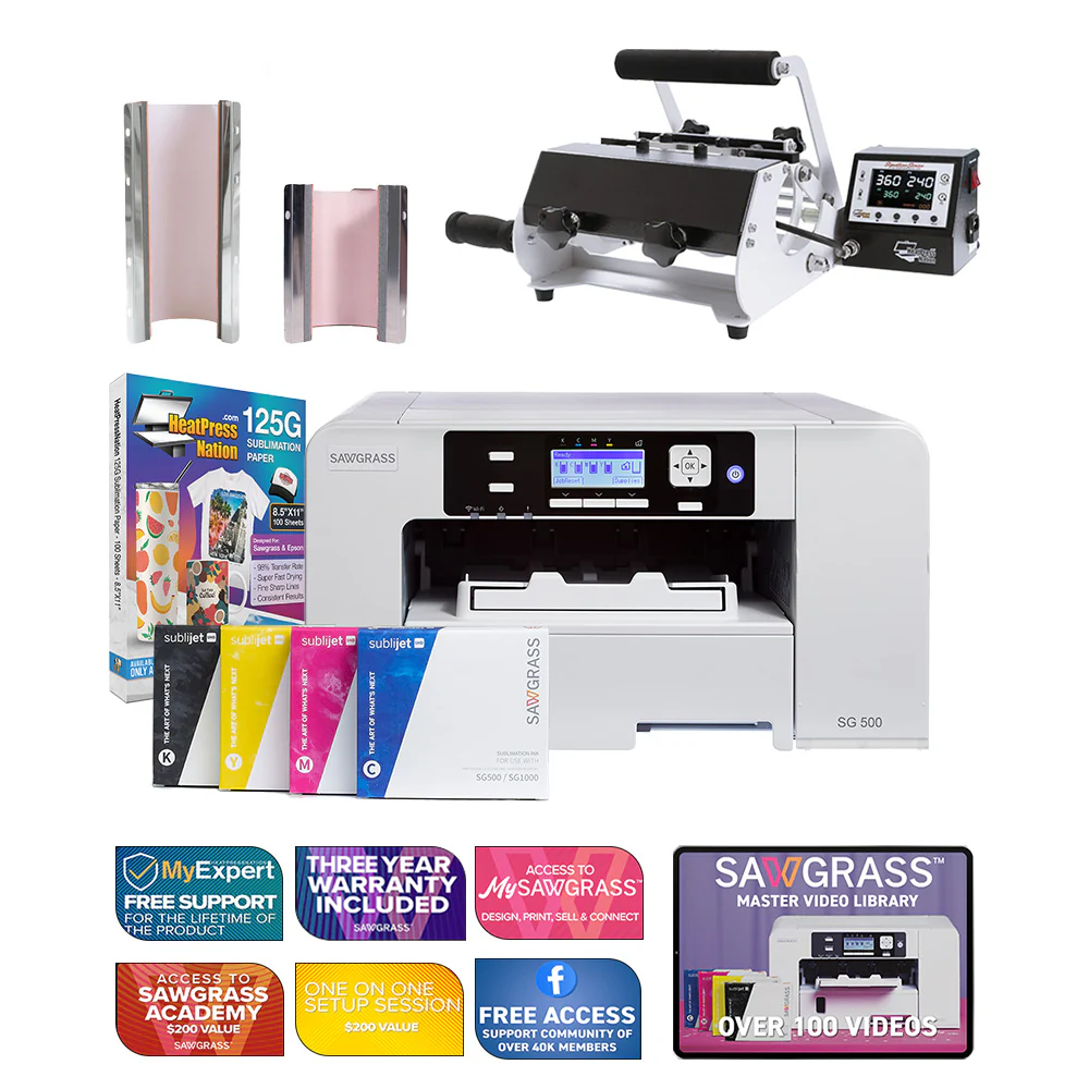 Sawgrass SG500 Sublijet Sublimation Printer with Signature Series 2-in-1 Mug Press