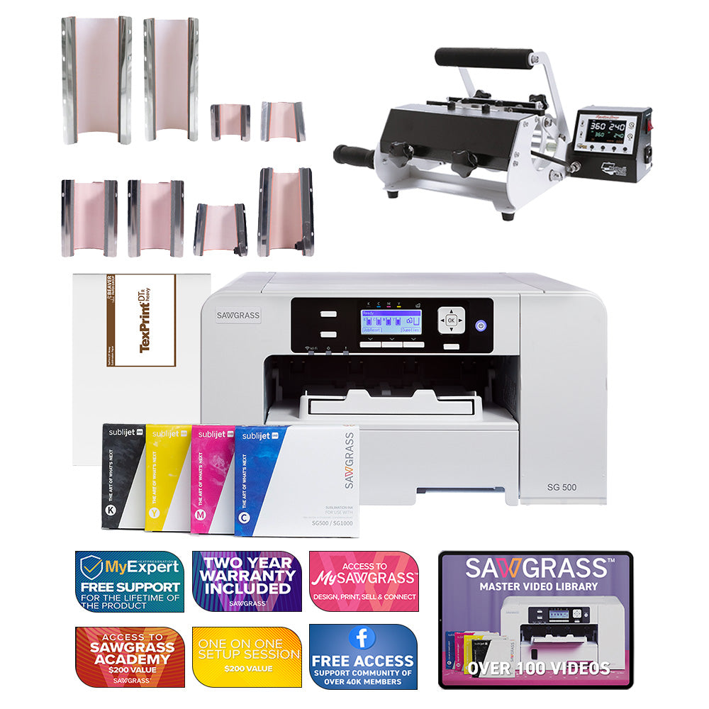 Sawgrass SG500 Sublijet Sublimation Printer with Signature Series 8-in-1 Mug Press