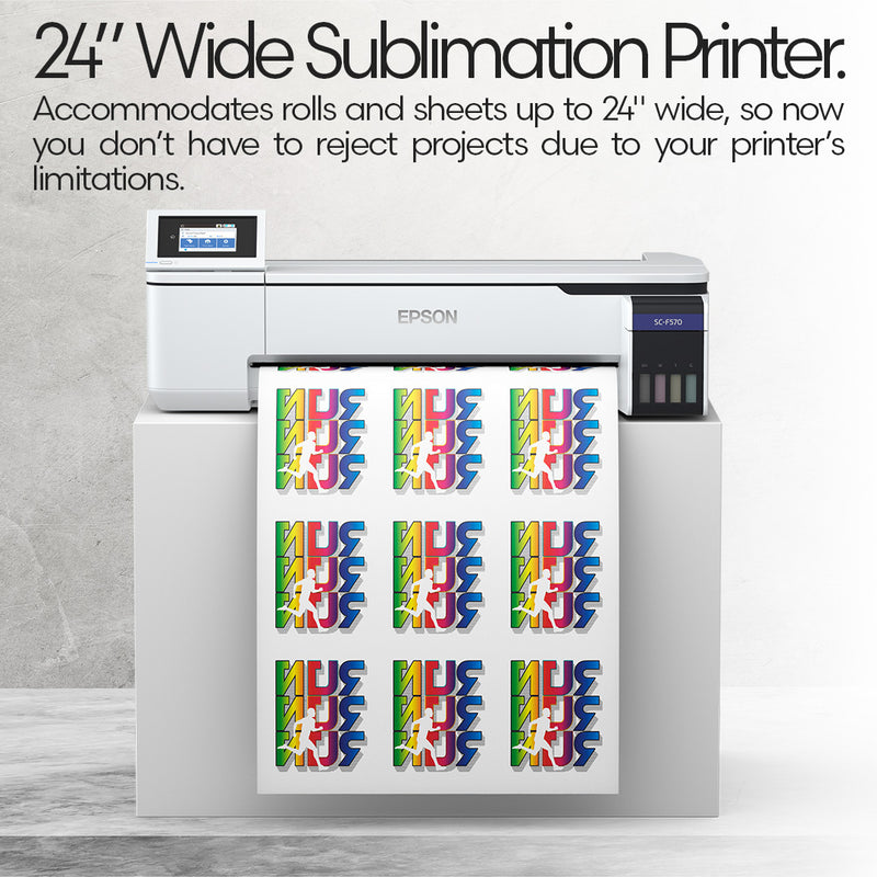 Epson SureColor F570 24" Pro Sublimation Printer 8-in-1 Mug Press Bundle