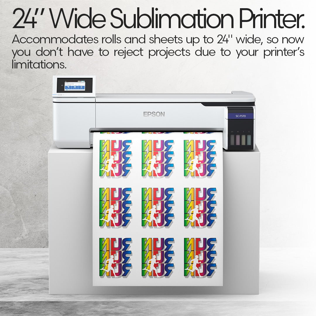Epson SureColor F570 24" Pro Sublimation Printer 8 - in - 1 Mug Press and 16" x 20" Swing Away Press Bundle - HeatPressNation