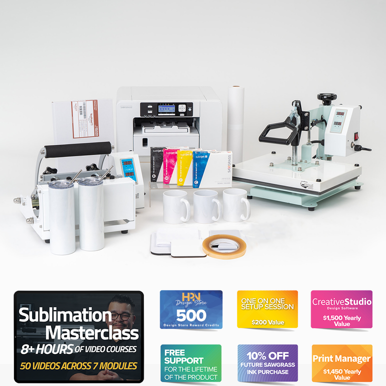 Sawgrass SG500 UHD Sublimation Printer & Mug Press Bundle