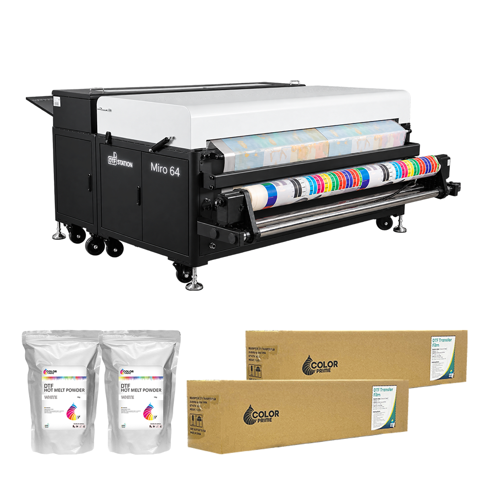 DTF Station Miro 64 Pro DTF Powder Shaker and Dryer with Supplies Bundle