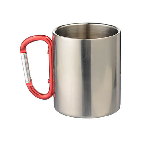 HPN SubliCraft 300 ml metal cup with snap hook for sublimation, silver
