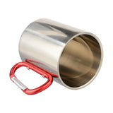 HPN SubliCraft 300 ml metal cup with snap hook for sublimation, silver
