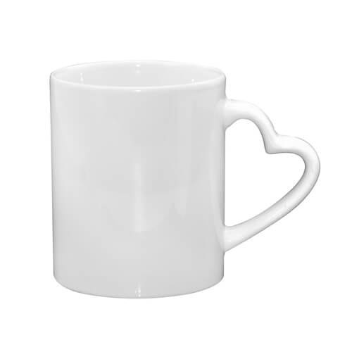 HPN SubliCraft Couple mug 330 ml heart shaped handle Sublimation Thermal Transfer