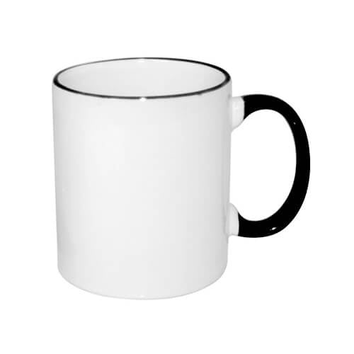HPN SubliCraft Mug A+ 330 ml with black handle Sublimation Thermal Transfer