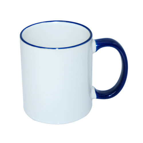HPN SubliCraft Mug A+ 330 ml with dark blue handle Sublimation Thermal Transfer