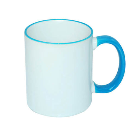 HPN SubliCraft Mug A+ 330 ml with light blue handle Sublimation Thermal Transfer