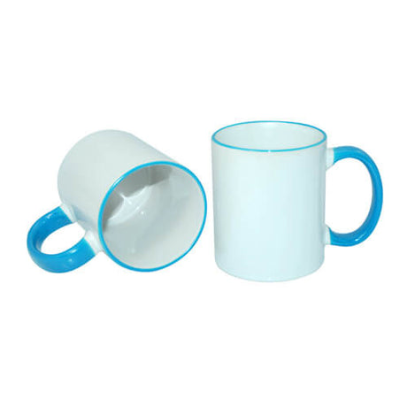 HPN SubliCraft Mug A+ 330 ml with light blue handle Sublimation Thermal Transfer