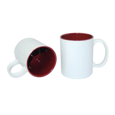 HPN SubliCraft Mug A+ 330 ml with maroon interior Sublimation Thermal Transfer