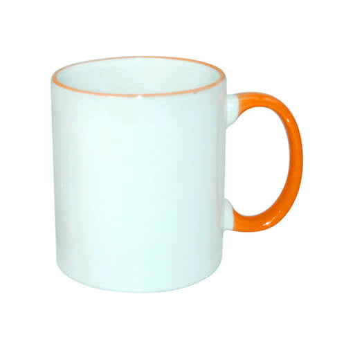 HPN SubliCraft Mug A+ 330 ml with orange handle Sublimation Thermal Transfer