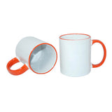 HPN SubliCraft Mug A+ 330 ml with orange handle Sublimation Thermal Transfer