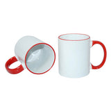 HPN SubliCraft Mug A+ 330 ml with red handle Sublimation Thermal Transfer