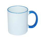 HPN SubliCraft Mug A+ 330 ml with sea-blue handle Sublimation Thermal Transfer