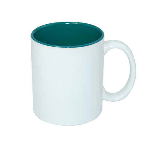 HPN SubliCraft Mug A+ 330ml with green interior Sublimation Thermal Transfer