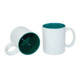 HPN SubliCraft Mug A+ 330ml with green interior Sublimation Thermal Transfer