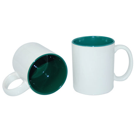 HPN SubliCraft Mug ECO 330 ml with dark green interior Sublimation Thermal Transfer