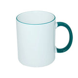 HPN SubliCraft Mug ECO 330 ml with dark green handle Sublimation Thermal Transfer